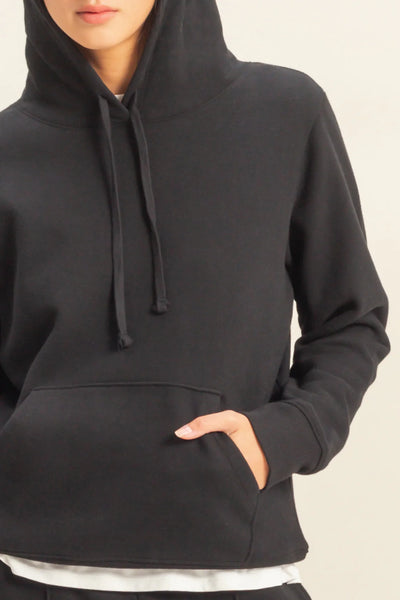 Black Long Sleeve Pullover Hoodie