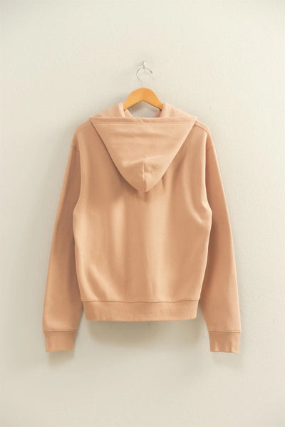 Dark Taupe Comfort Hoodie With Kangaroo Pocket