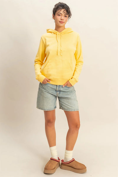 Banana Cream Long Sleeve Pullover Hoodie