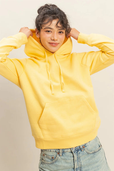 Banana Cream Long Sleeve Pullover Hoodie