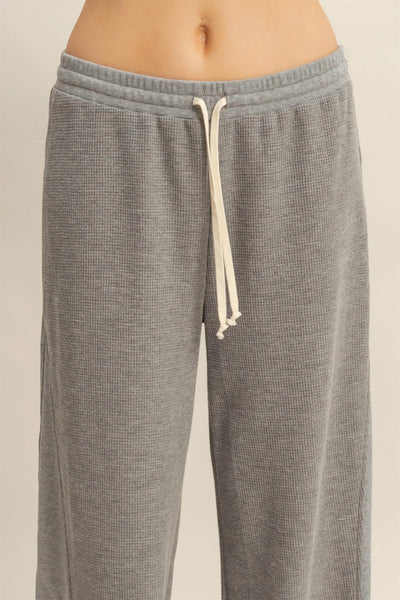 Grey Waffle Knit Pants