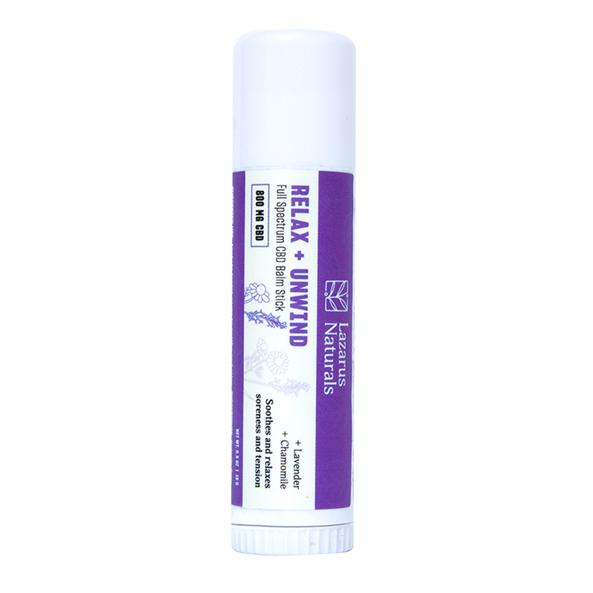 Balm Stick, Relax + Unwind (800 mg)