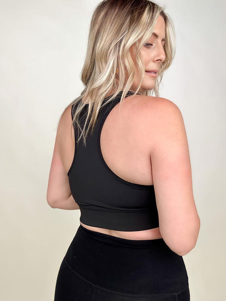 Black Athletic Racerback Padded Bralette
